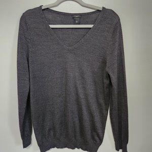 Ann Taylor Merino Wool Blend Charcoal Sweater Size XL